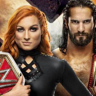 Becky Lynch and Seth Rollins HD wallpaper