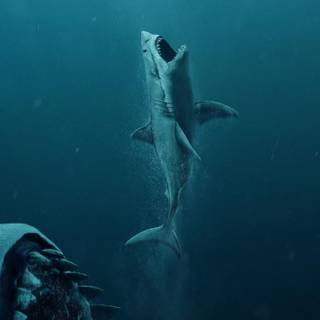 Beautiful great white shark iPhone wallpaper