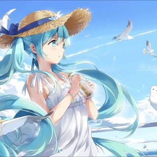 Miku anime girl wallpaper