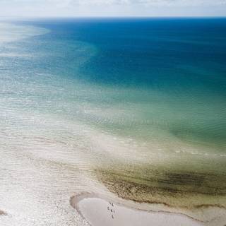 Ocean waters aerial view 4k wallpaper