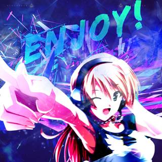 Anime girl DJ wallpaper
