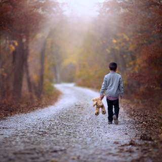 Walking boy wallpaper