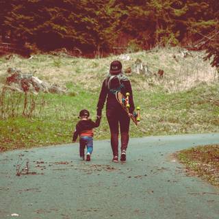 Walking boy wallpaper