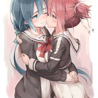 Couple anime Yuri wallpaper