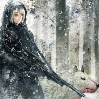 Anime girl soldiers wallpaper