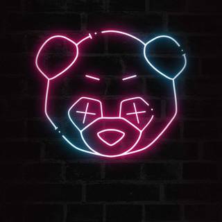 Neon pandas wallpaper