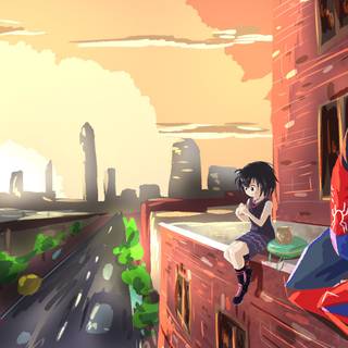 Peni Parker Kawaii HD wallpaper