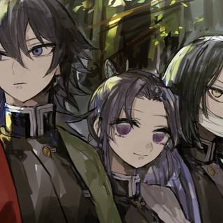 Giyuu and Shinobu desktop wallpaper