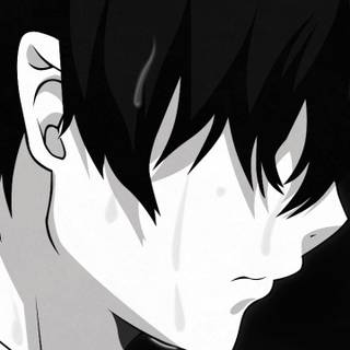 Sad boy anime phone wallpaper