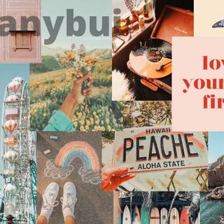 Collage desktop aesthetic wallpaper