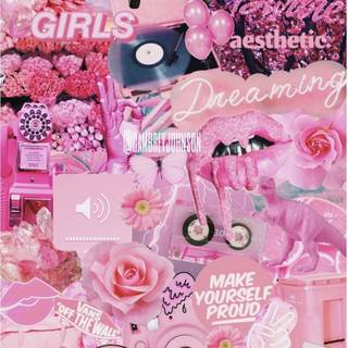 Aesthetic black and pink wallpaper