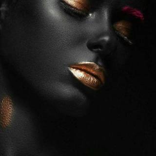 Black women gold wallpaper