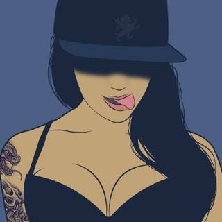Dope girl cartoon desktop wallpaper