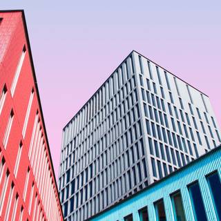 City buildings architecture modern bridge wallpaper