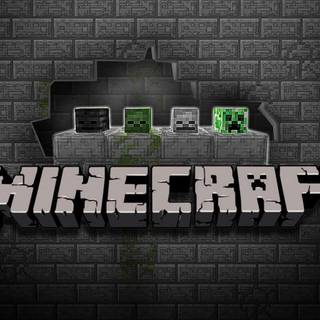 Minecraft logo wallpaper