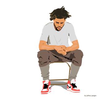 J Cole cartoon wallpaper