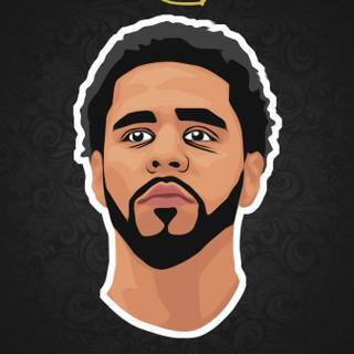 J Cole cartoon wallpaper