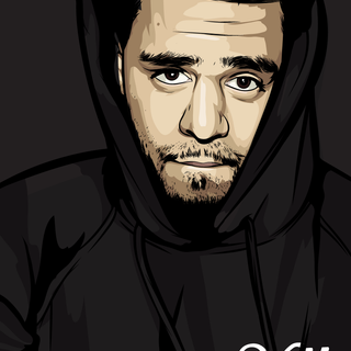 J Cole cartoon wallpaper