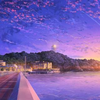 Anime purple 4k wallpaper