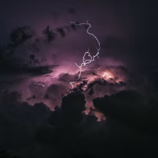 Lightning storm palm sky wallpaper