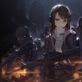 Anime girl game wallpaper