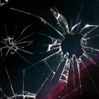 Cracked screen 3D phone wallpaper