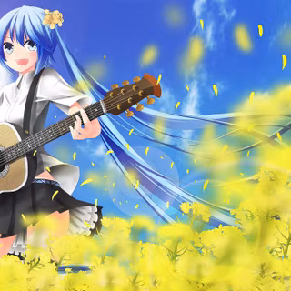 Acoustic guitar anime wallpaper