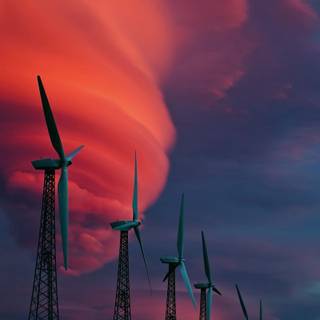Wind turbines wallpaper