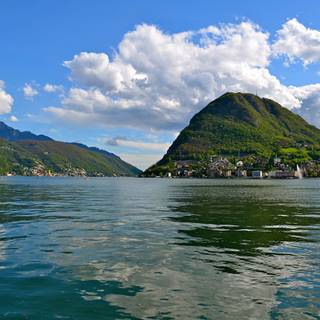 Lugano lake wallpaper