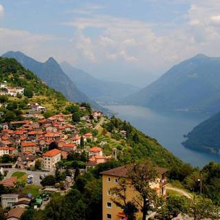 Lugano lake wallpaper