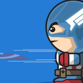 Cartoon minimal mobile wallpaper