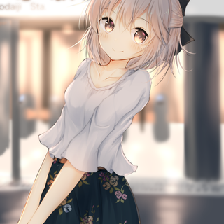 Anime girl smiling wallpaper