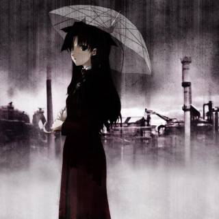 Anime rain sad wallpaper