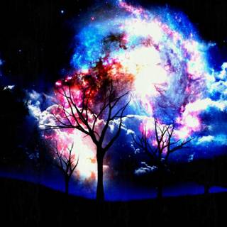 Galaxy cartoon wallpaper