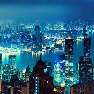 Beautiful city nightscape wallpaper