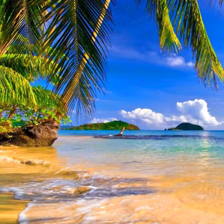 Mobile beach UHD wallpaper