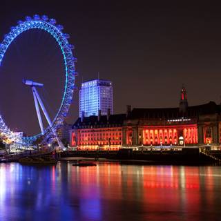 London Eye at night wallpaper