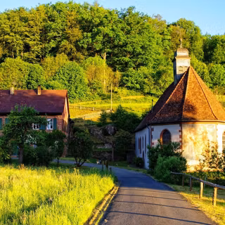 Beautiful countryside village wallpaper