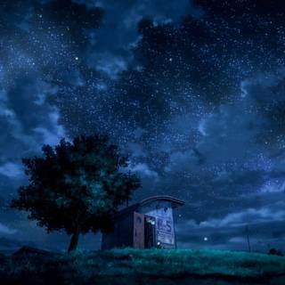 Aesthetic anime sky Ps4 wallpaper