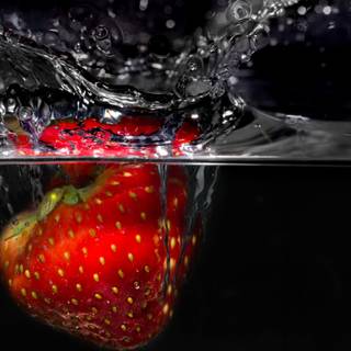 Cute strawberry desktop wallpaper