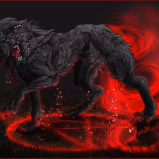 Demon wolf wallpaper