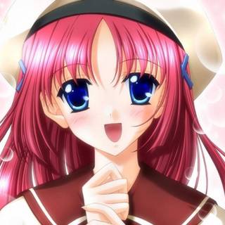 Cute pink haired anime girl wallpaper