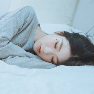 Girl sleeping phone wallpaper