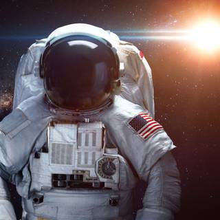 Space astronaut stars wallpaper