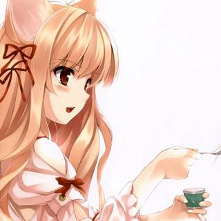 Anime cute cat girl wallpaper