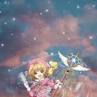 Sakura and Syaoran iPhone wallpaper