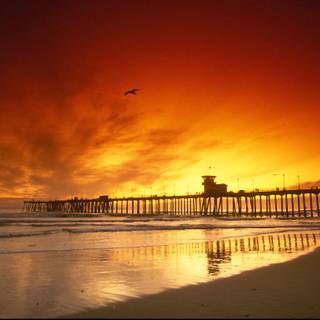Sunrise over California wallpaper