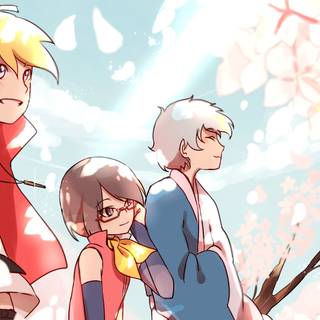 Boruto and Sarada wallpaper