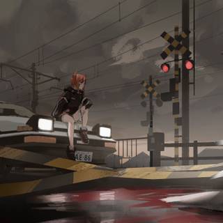 Cool car anime wallpaper