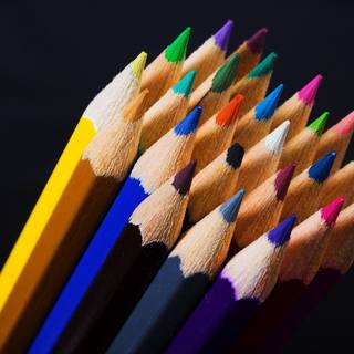 Macro pencils colorful HD wallpaper